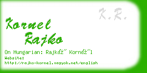 kornel rajko business card